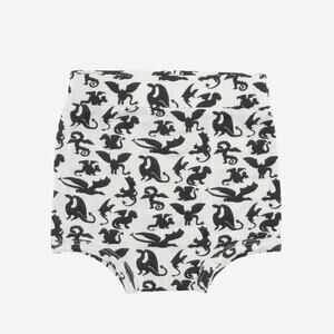 Kate Quinn Retro Bloomers Black Dragons Bamboo Size 0-3 Months